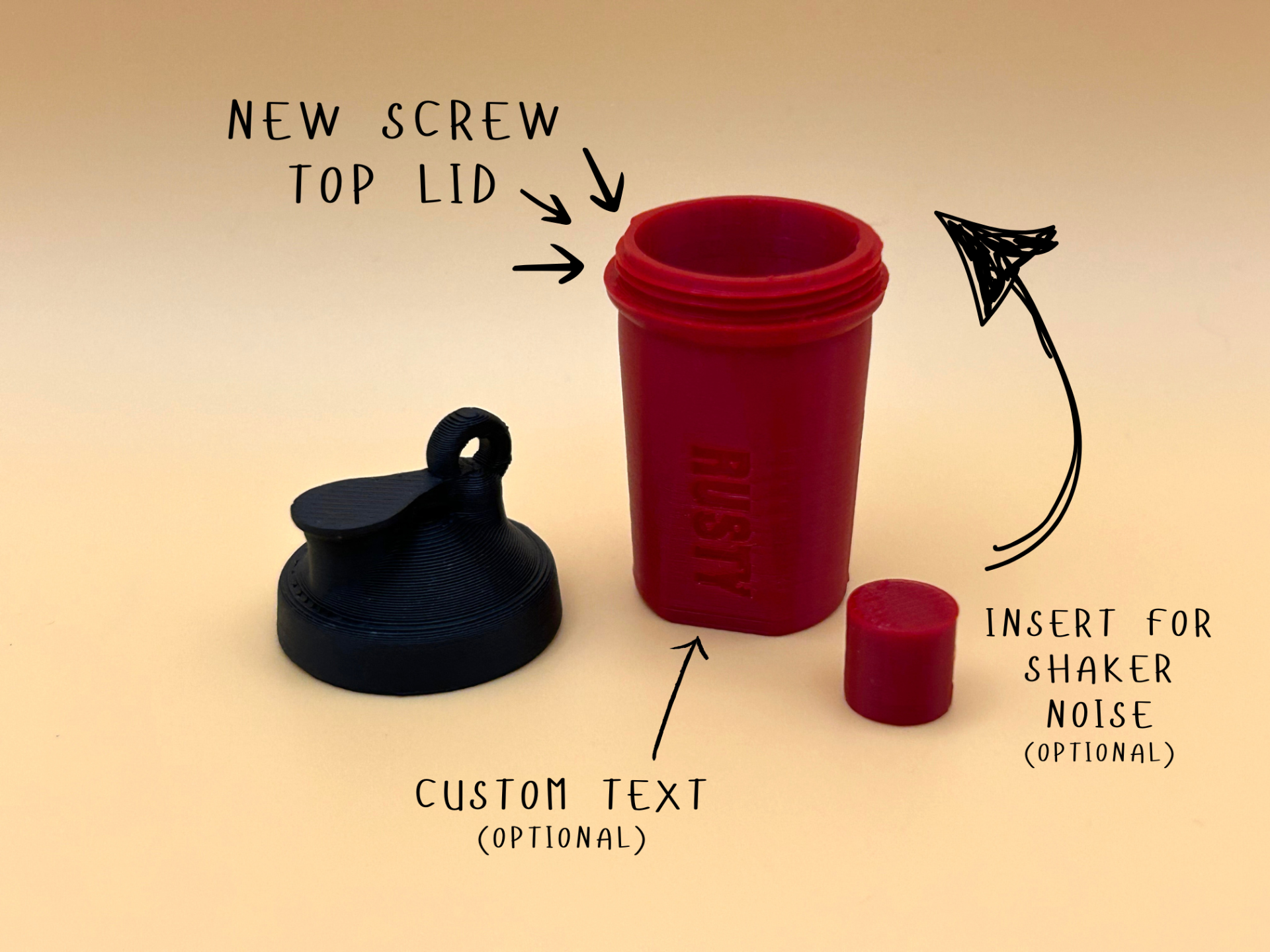 Protein Shaker Fidget Keychain